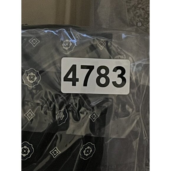 American Eagle Mens Small Button Up Collared Top Blouse Black Geometric - Picture 9 of 9